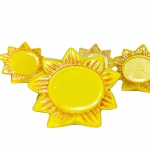 4 Sunflower Fall Ceramic Name Card Napkin Holders